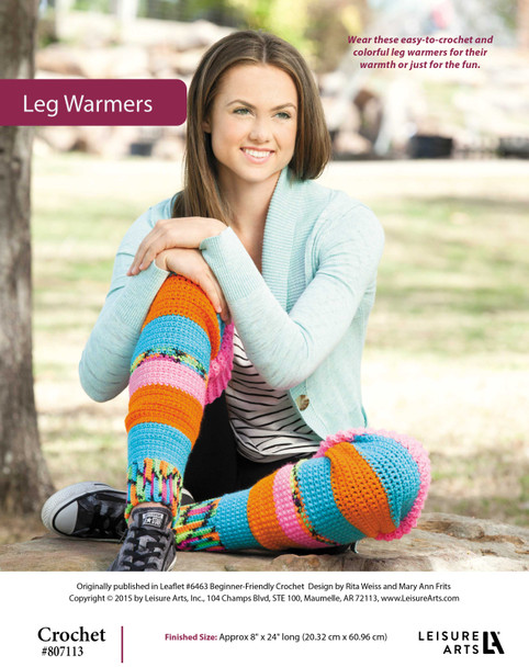 Leisure Arts Beginner Friendly Crochet Leg Warmers ePattern