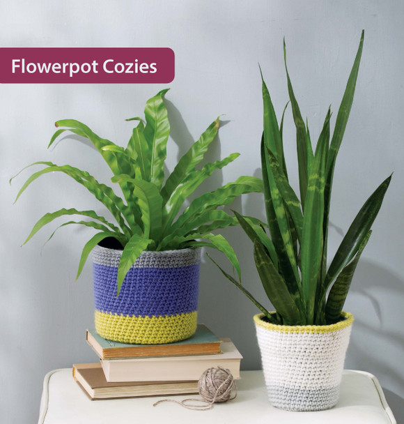 Leisure Arts Quick Crochet Home Decor Flowerpot Cozies ePattern