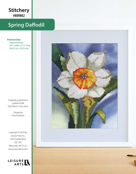 Leisure Arts Dye-Namic Cross Stitch Spring Daffodil ePattern