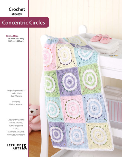Leisure Arts Baby Afghans Concentric Circles Crochet ePattern