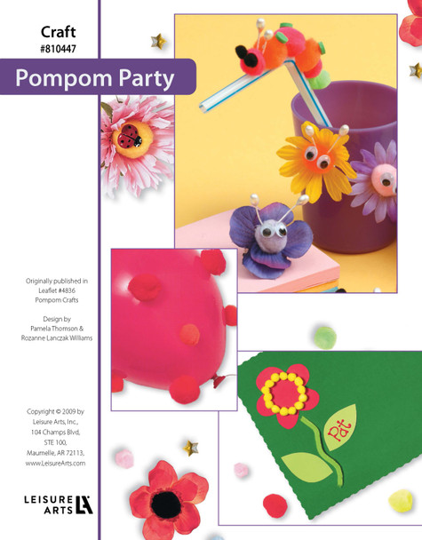 Leisure Arts Pompom Crafts Pompom Party ePattern