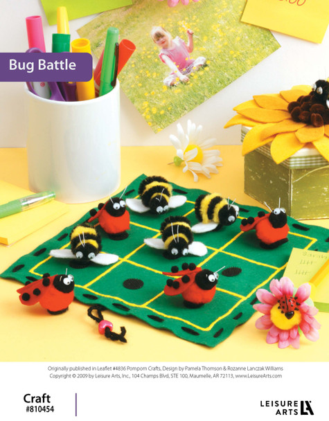 Leisure Arts Pompom Crafts Bug Battle ePattern