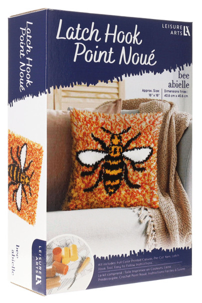 Leisure Arts Latch Hook Kit 16" Bee