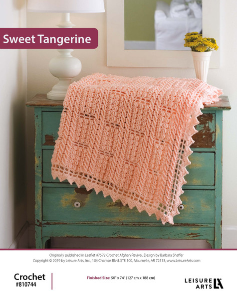 Leisure Arts Crochet Afghan Revival Sweet Tangerine ePattern