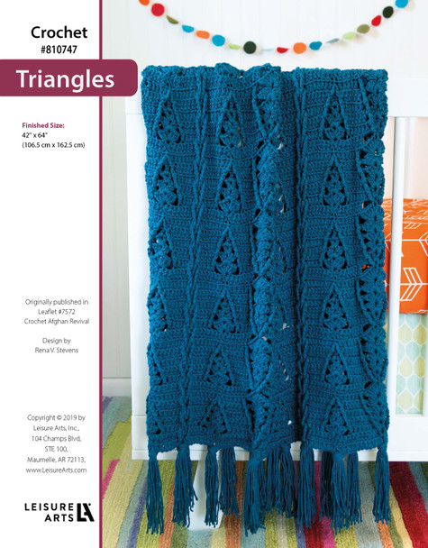 Leisure Arts Crochet Afghan Revival Triangles ePattern