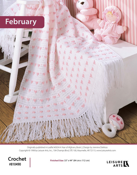 Leisure Arts A Year of Baby Afghans Book 2 February Crochet ePattern