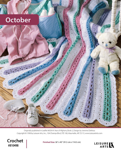 Leisure Arts A Year of Baby Afghans Book 2 October Crochet ePattern