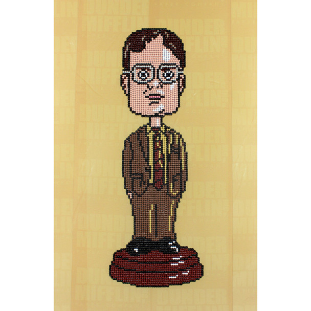 Camelot Dots Diamond Painting Kit Intermediate The Office Dwight Bobblehead