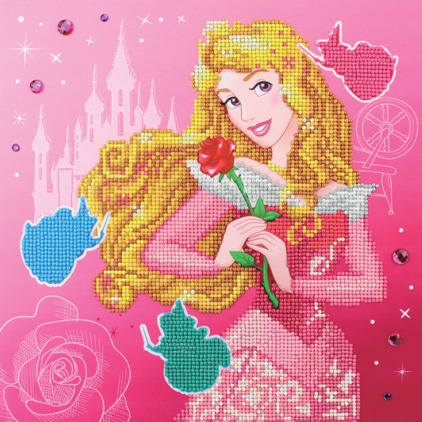 Camelot Dots Diamond Painting Kit Intermediate Disney Aurora Graceful