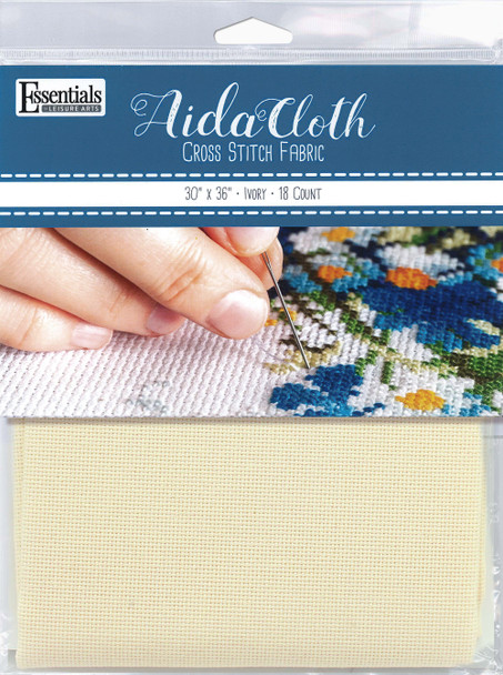 Essentials By Leisure Arts Aida Cloth 18ct Ivory 30"x 36"