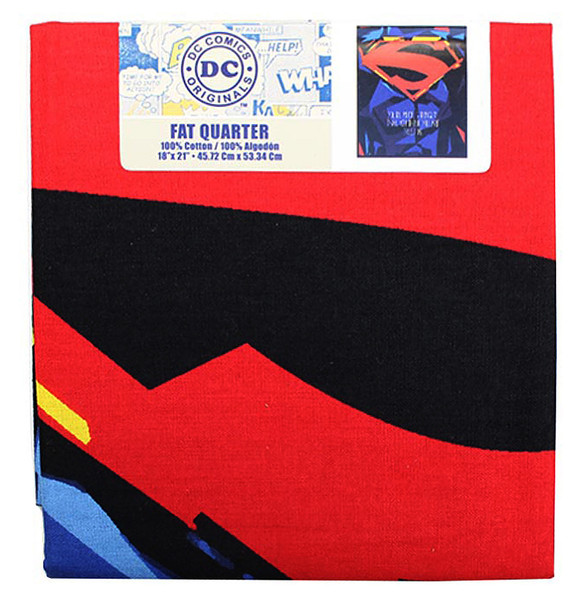 Camelot Cotton Fabrics DC Comics Fat Quarter Superman Stronger 4pc