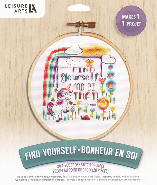 Leisure Arts Kit Cross Stitch 7" Find Yourself