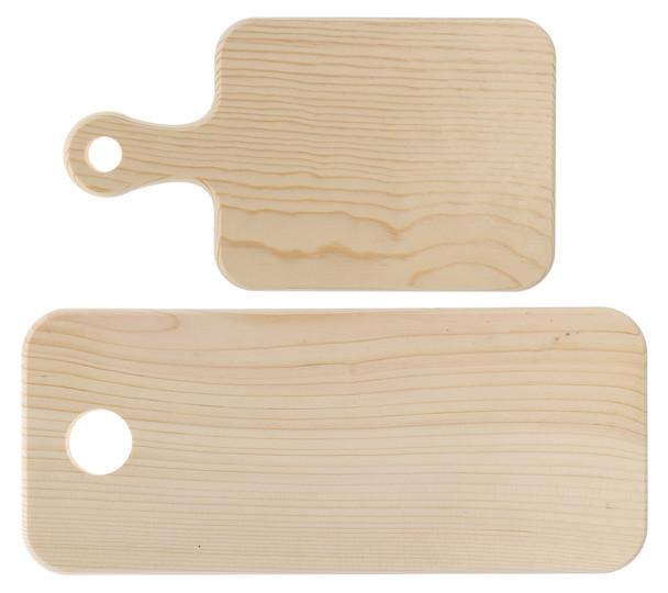 Good Wood By Leisure Arts Set Cutting Board Rectangle With Handle & Rectangle
