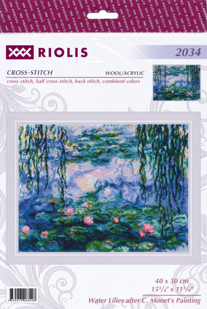 Riolis Cross Stitch Kit Water Lilies Monet