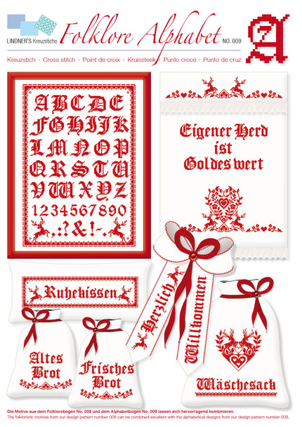 Lindner's Cross Stitch Chart Folklore Alphabet ePattern