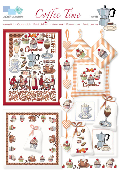 Lindner's Cross Stitch Chart Coffee Time ePattern