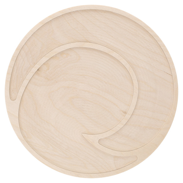 Leisure Arts Welled Wood Surface Circle With Barrel Wave 10"X 10"