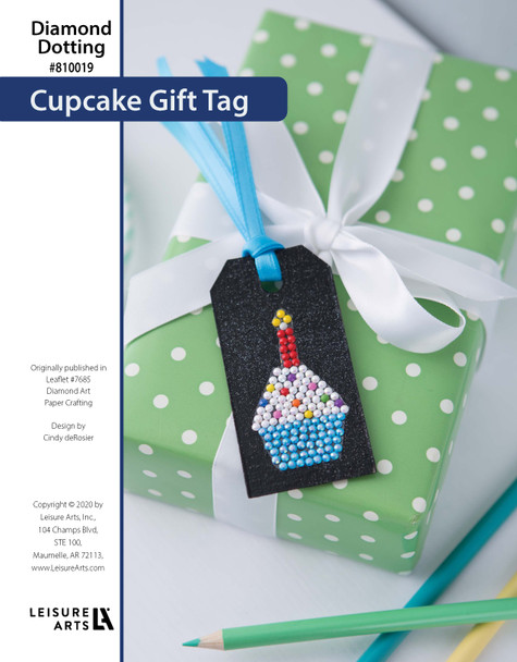 Diamond Art By Leisure Arts Paper Crafting Cupcake Gift Tag ePattern