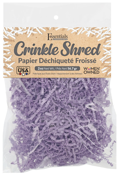 Essentials By Leisure Arts Crinkle Shred 2oz Light Lavender Bag