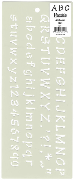 Essentials By Leisure Arts Stencil 5 1/4"x 13" Alphabet Dot
