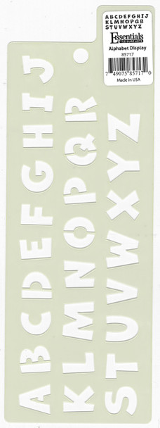 Essentials By Leisure Arts Stencil 3"x 8 1/2" Alphabet Display Caps