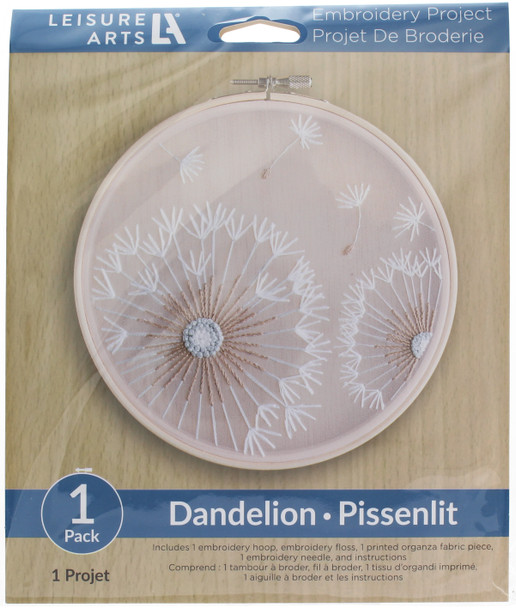Leisure Arts Kit Embroidery 6" Dandelion