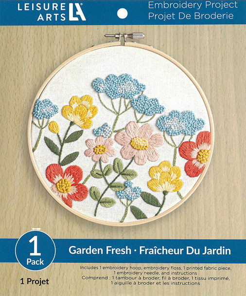 Leisure Arts Embroidery Kit 6" Garden Fresh