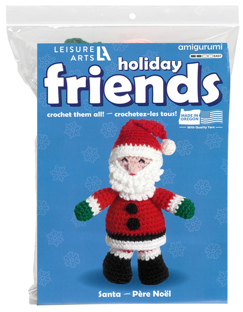 Leisure Arts Crochet Kit Friends Santa