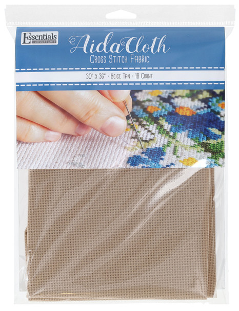 Essentials By Leisure Arts Aida Cloth 18ct Beige Tan 30"x 36"