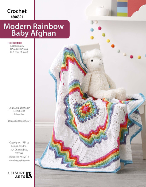 Modern Rainbow Baby Afghan ePattern