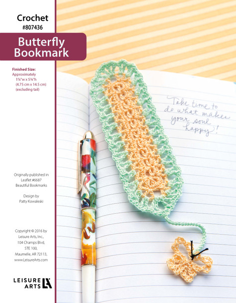 ePattern Butterfly Bookmark