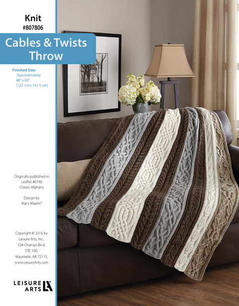 ePattern Cables & Twists Throw