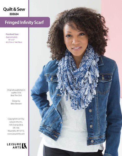 ePattern Fringed Infitity Scarf