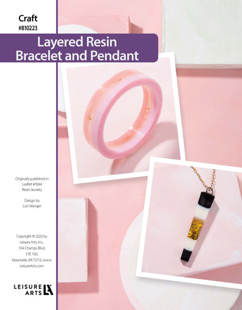 ePattern Resin Jewelry Layered Resin Bracelt&Pndnt