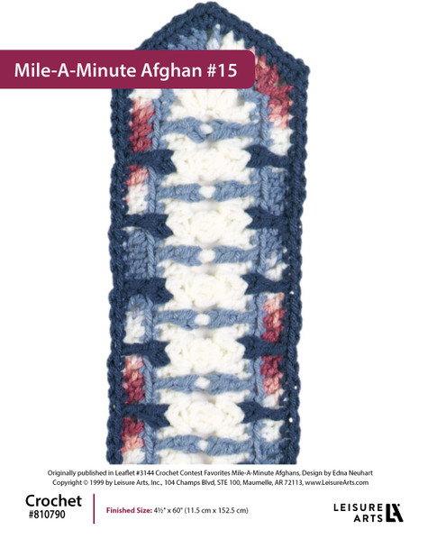Leisure Arts Crochet Mile-A-Minute Afghan #15 ePattern
