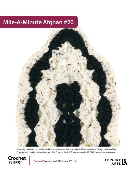 Leisure Arts Crochet Mile-A-Minute Afghan #20 ePattern