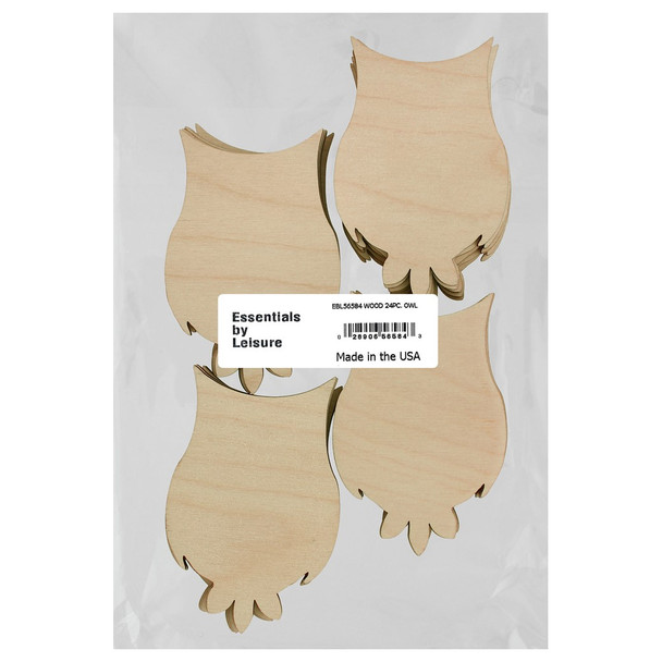 Essentials By Leisure Arts Flat Shapes Owl 24pc