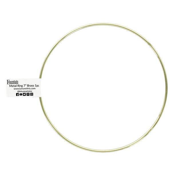 Essentials By Leisure Arts Metal Ring 7 inch Brass