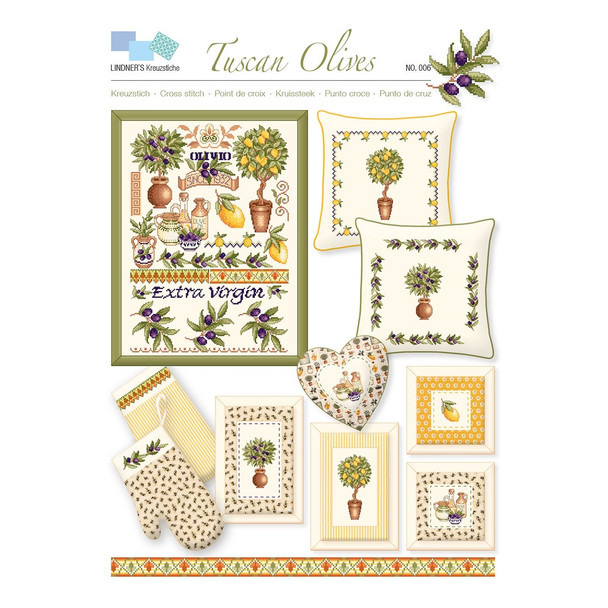 Lindners Cross Stitch Chart Tuscan Olives ePattern