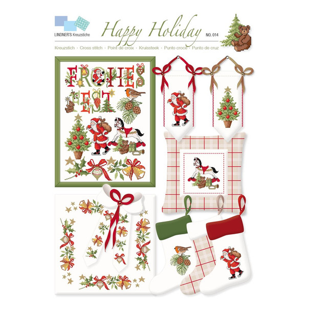 Lindners Cross Stitch Chart Happy Holiday ePattern
