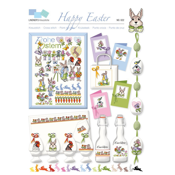 Lindners Cross Stitch Chart ePattern Happy Easter No. 22