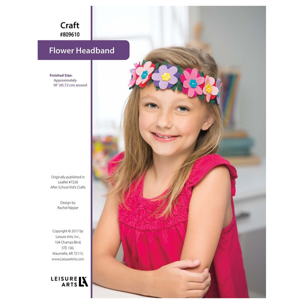 Leisure Arts AfterSchool Kids Crafts Flower Headband ePattern