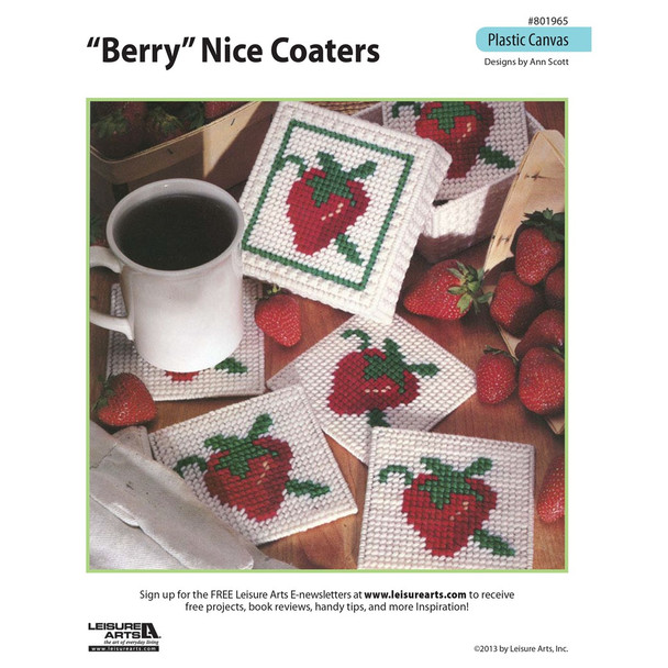 Leisure Arts Berry Nice Coasters Plastic Canvas ePattern
