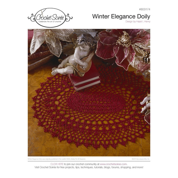Leisure Arts Doilies For All Seasons Winter Elegance Doily Crochet ePattern