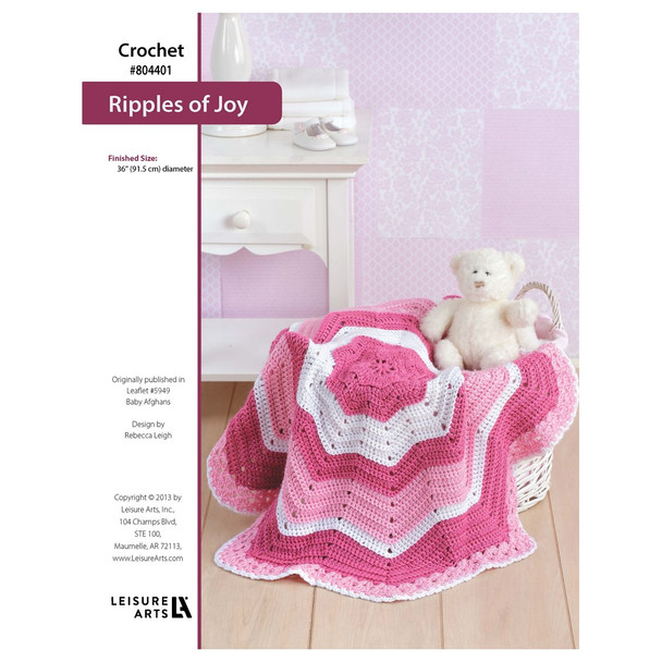 Leisure Arts Baby Afghans Ripples of Joy Crochet ePattern