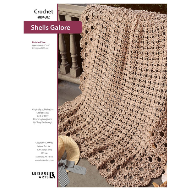 Leisure Arts ePattern Best of Terry Kimbrough Afghans Shells Galore Afghan