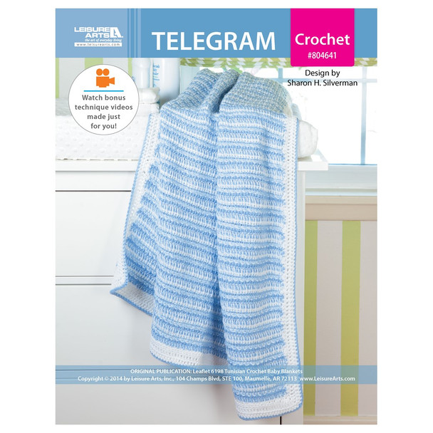 Leisure Arts Tunisian Crochet Baby Blankets Telegram ePattern