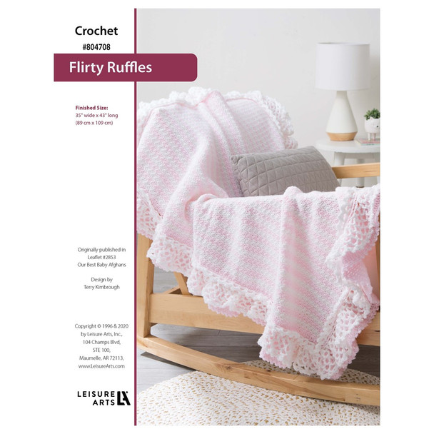 Leisure Arts Our Best Baby Afghans Flirty Ruffles Crochet ePattern