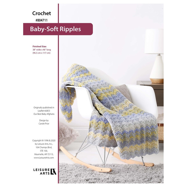 Leisure Arts Our Best Baby Afghans BabySoft Ripples Crochet ePattern
