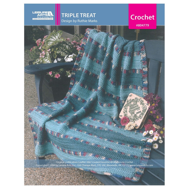 Leisure Arts Contest Favorites Triple Treat Afghan Crochet ePattern